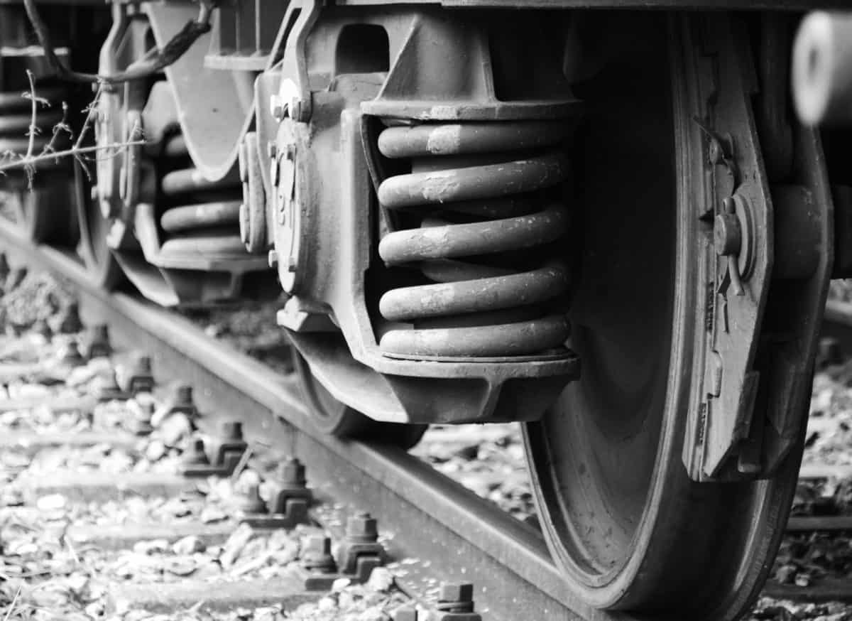 acél, vonat, fekete-fehér, kerék, ipari, jármű, gép