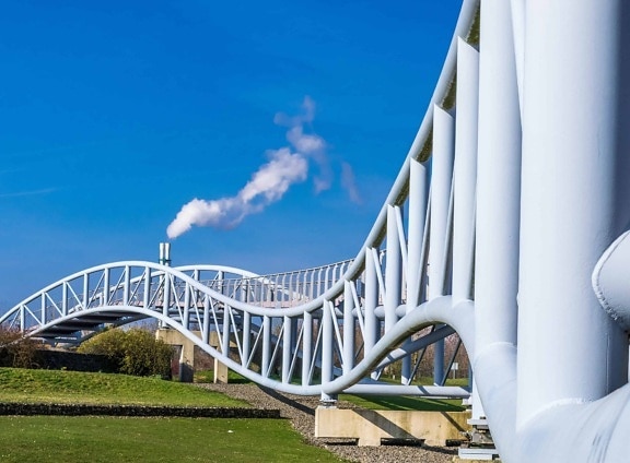ฟ้า สะพาน สถาปัตยกรรม โครงสร้าง แม่น้ำ เมือง แลนด์มาร์ค ก่อสร้าง เหล็ก