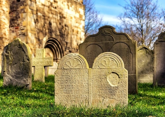 gamle, gamle, religion, sten, tombstone, grav, kirkegård