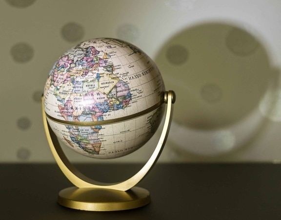 map, object, geography, sphere, globe, shadow