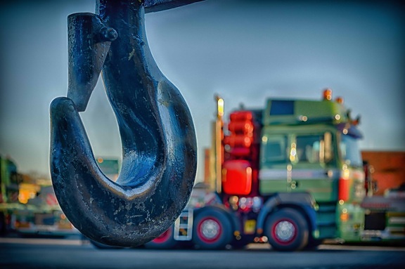 hook, metal, cargo, truck, transport, iron, object, steel
