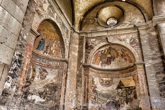 fresco medieval, Catedral, arte, interior, religión, iglesia, antiguo, arquitectura