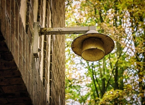 Lámpara de calle, urbano, viejo, árbol, objeto, naturaleza, al aire libre