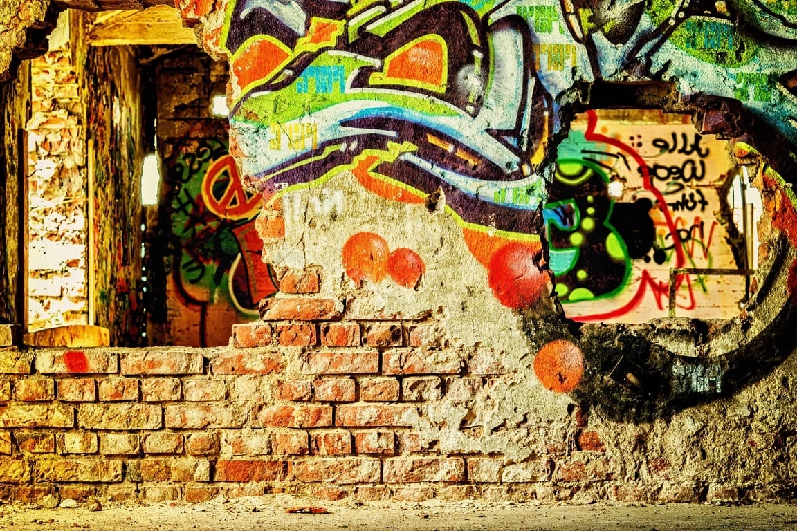 Free picture: vandalism, art, wall, graffiti, mosaic