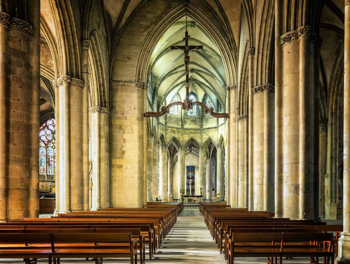 altar, religion, arch, cathedral, bench, church, architecture