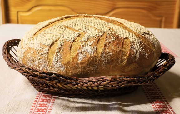 basket, bread, breakfast, rye, food, cereal, flour, brown, table
