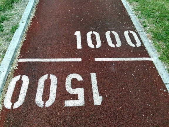 започнете, лека атлетика, сигнал, път, асфалт, земята, спорт
