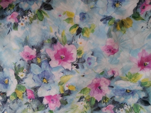textil สีสัน รูปแบบ ดอกไม้ ใบ สวยงาม ดอกไม้ ศิลปะ ผ้าเช็ดหน้า ผ้าฝ้าย