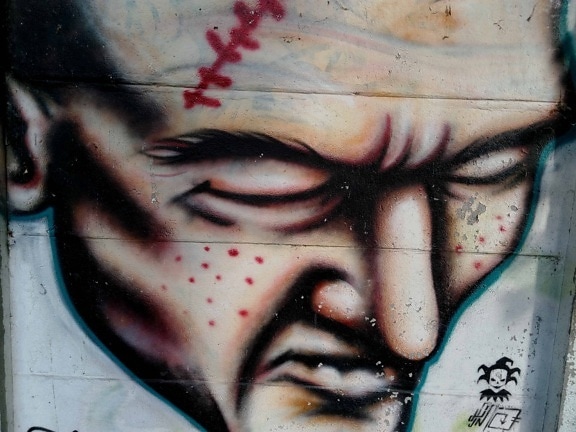 graffiti, kože, umenie, farebné, vandalizmus, urban, ulica