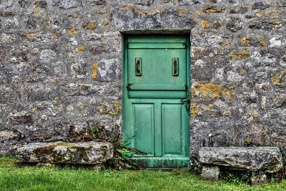 ไม้ เก่า สถาปัตยกรรม ผนัง ประตูสีเขียว บ้าน หญ้า กลางแจ้ง