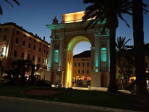 arquitetura, centro, portão, noite, cidade, memorial, arco, estrutura, monumento, Marco