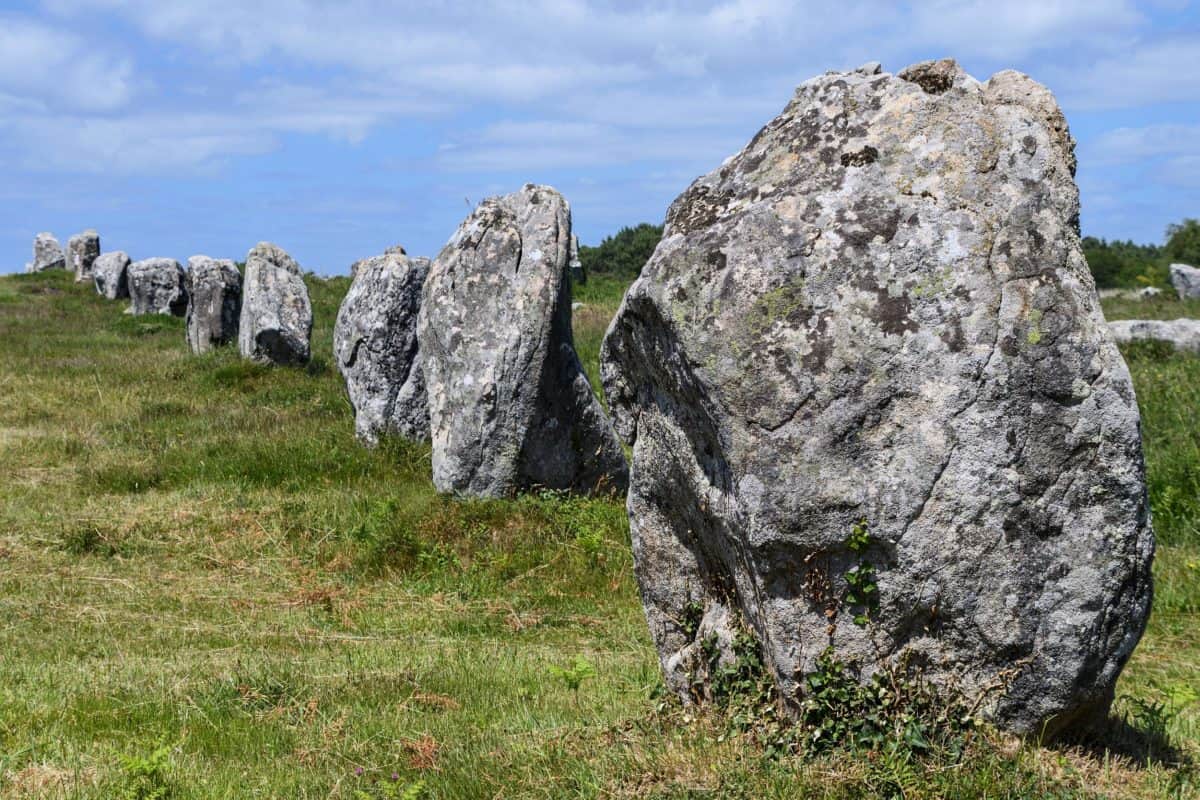 sky, stone, ancient, landscape, grass, outdoor