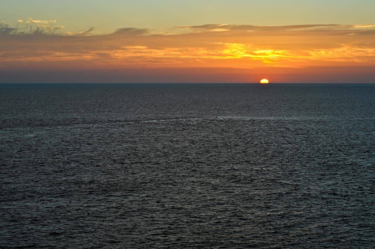 Dawn, solnedgång, havet, solen, vatten, ocean, horisont, Utomhus, sky