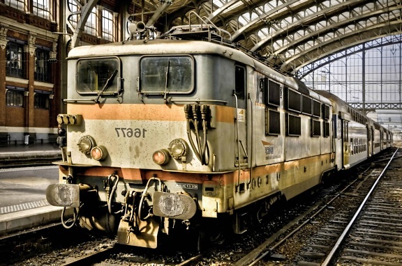 двигатель, вагон, платформа, паровоз, железнодорожный вокзал, поезд
