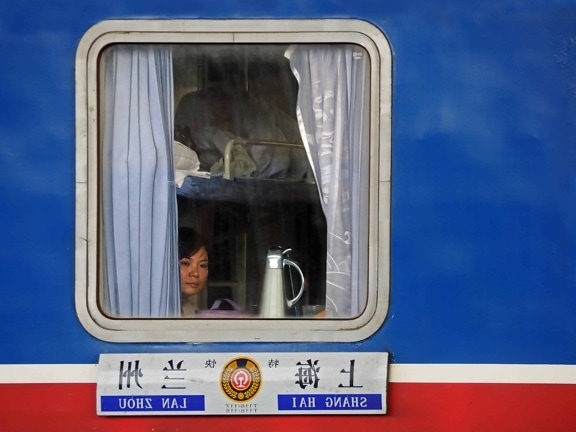 поїзд, вікном пасажира вікна, перевезення, транспортного засобу
