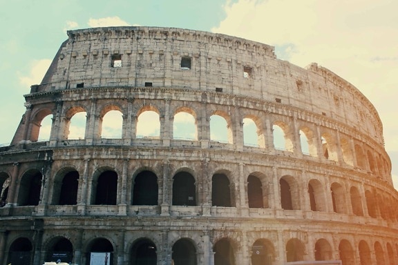 Stadion, ősi, építészet, amfiteátrum, Colosseum, emlékmű