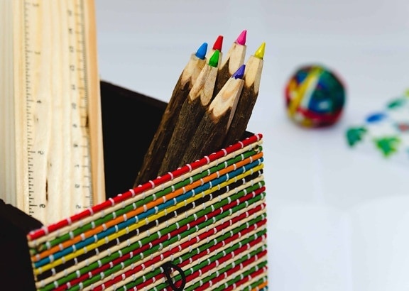 pencil, education, creativity, indoor, box, wood