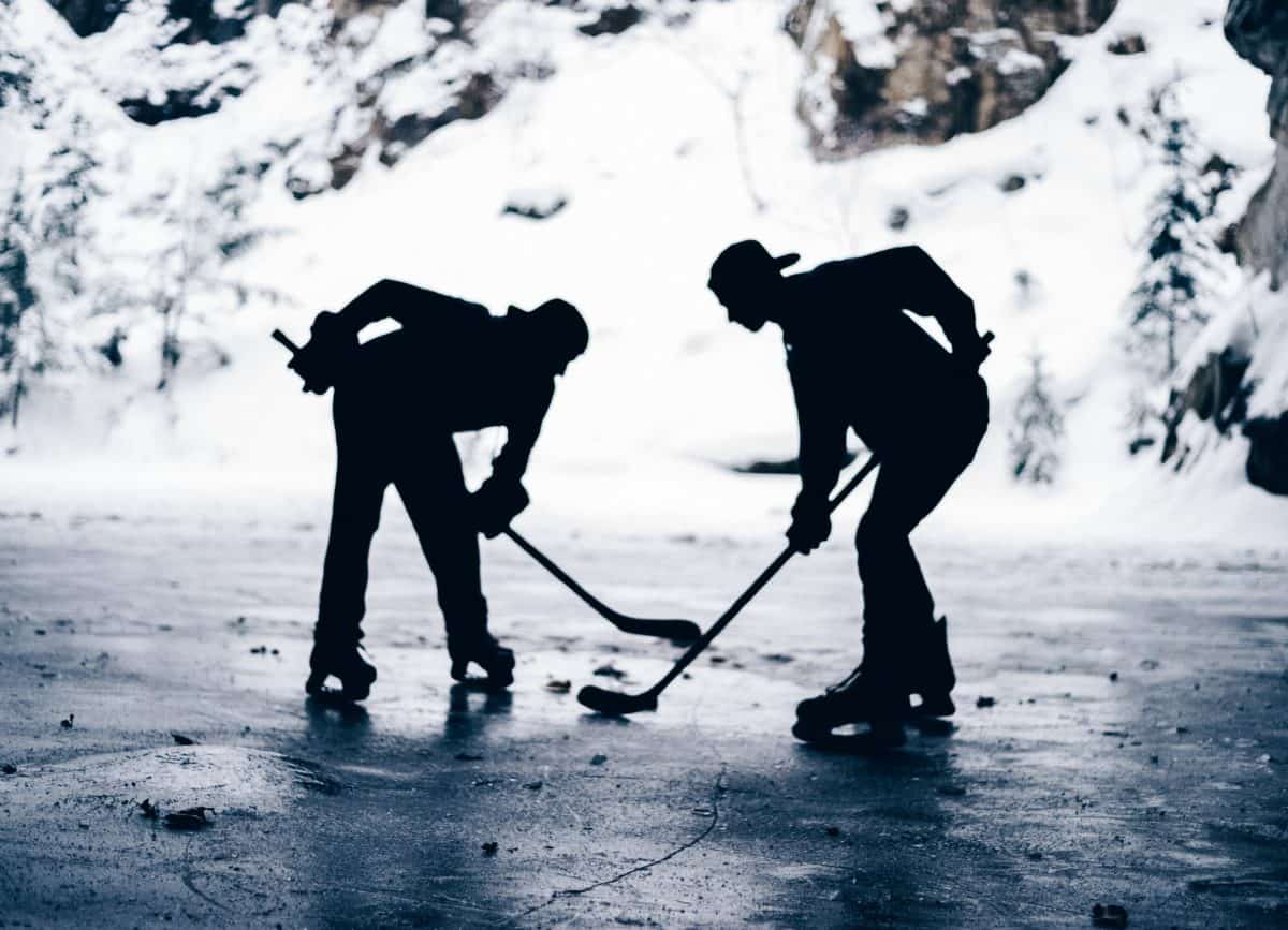 hokej, sníh, muž, lidi, lopata, zima, nástroj, studené, hory, extrémní sport