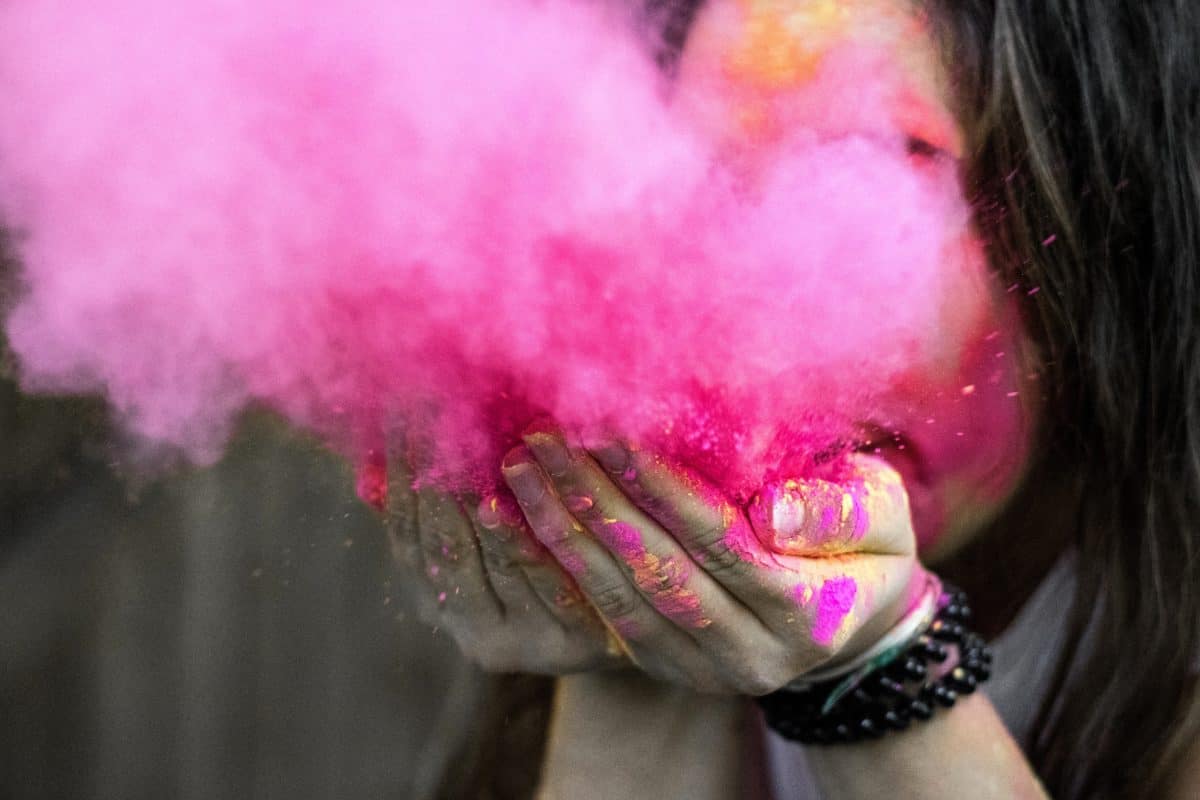 people, portrait, girl, pink, smoke, face, hand, art, creativity, skin