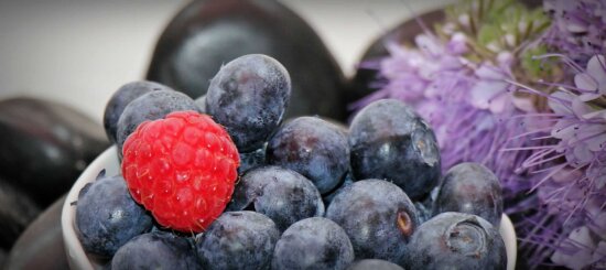 Berry, raspberry, buah-buahan, organik, bunga, makanan, diet