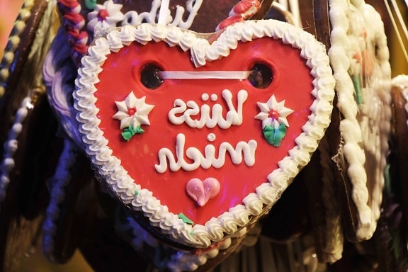 食物, 心, 爱, 甜, 蛋糕, 浪漫, 多彩