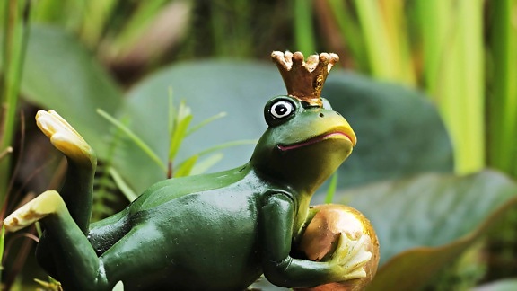 іграшка об'єкт жаба, земноводні, фігура, Корона, тварин, дикої природи