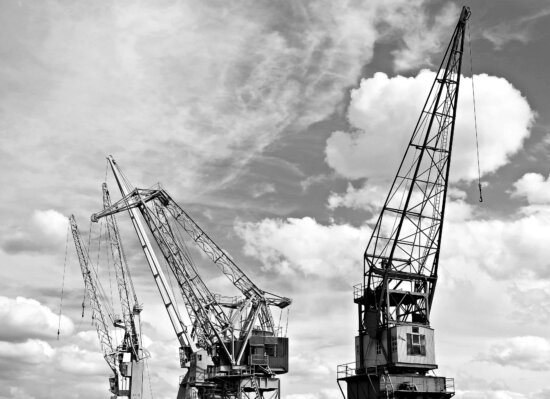 machine, crane, vehicle, industry, harbor, sky, construction