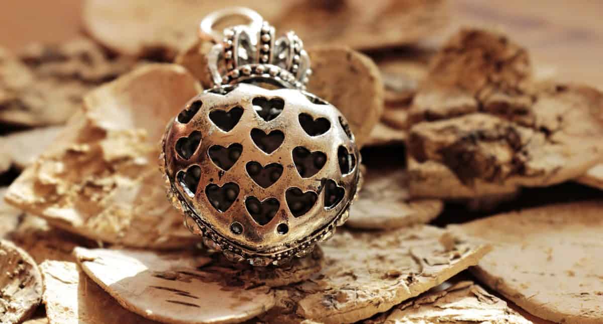 metall, crown, natur, smycken, höst, hjärtat, form