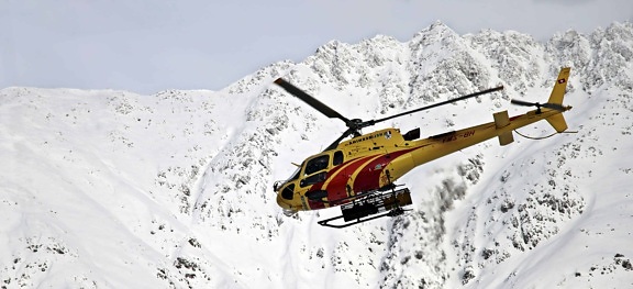 mùa đông, lạnh, máy bay trực thăng, bay, tuyết, núi, chiếc xe, băng, bầu trời
