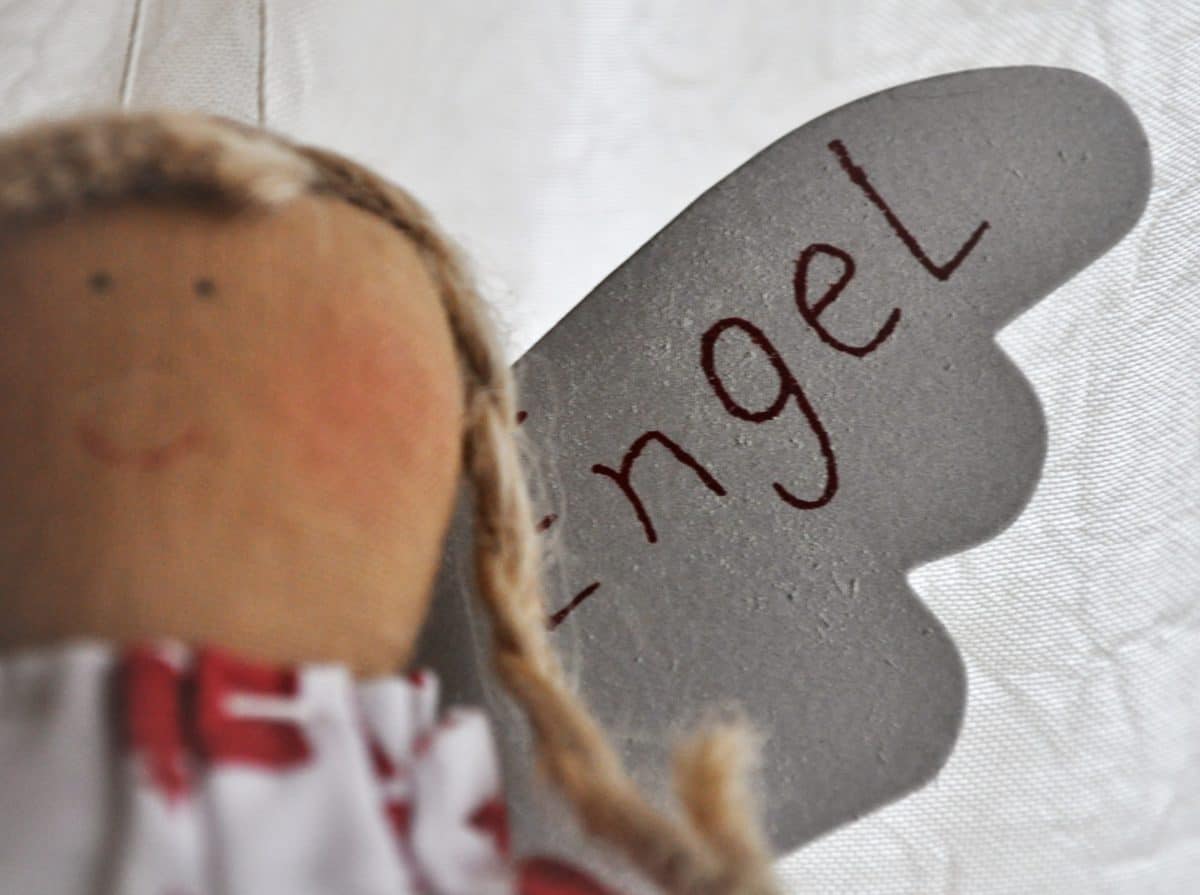 juguete, angel, muñeca, objeto, material, texto
