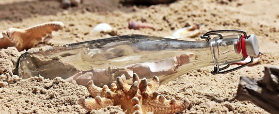 bottiglia, spiaggia, natura, sabbia, vetro, all'aperto, luce del giorno, ombra