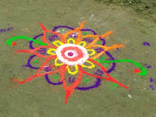 Rangoli, art, chalk, color, holi, colorful, ground, outdoor