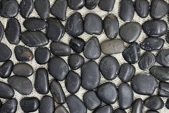 отражение, черный, песок, текстура, камень