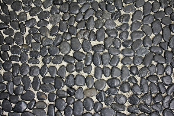reflexão, preto, areia, pedra, textura