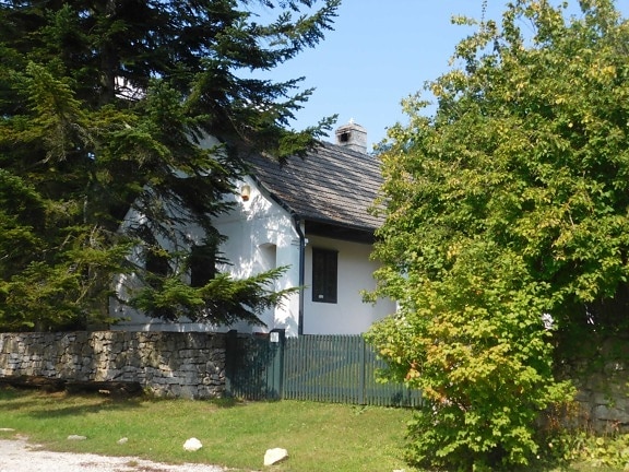 къща, Унгария, дърво, екстериор, селски пейзаж, село, дърво, на открито, трева