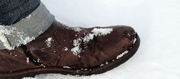 shoe, snow, footwear, wet, cold, winter