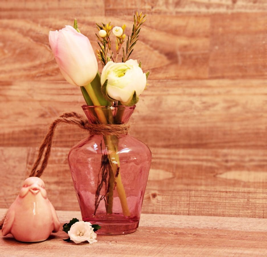 花, 木头, 花瓶, 罐子, 植物