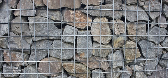 pedra, padrão, textura, cerca, aço