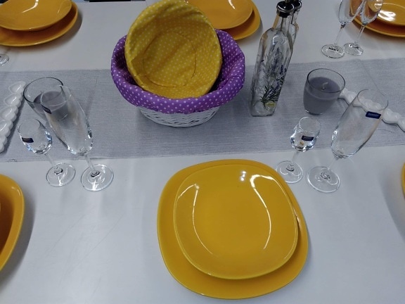 vajilla, tabla, cuchillería, bifurcación, vidrio, tarro, platos cubiertos, taza, de interior