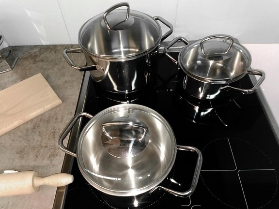 готварска печка, тиган, готварска печка, тенджера, кухненска посуда, стомана, готварски