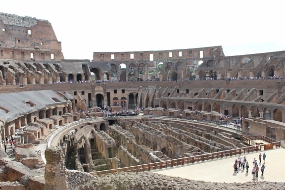 Colosseum, Roma, Italia, amphitheater, objek wisata, abad pertengahan, arsitektur, tua, teater