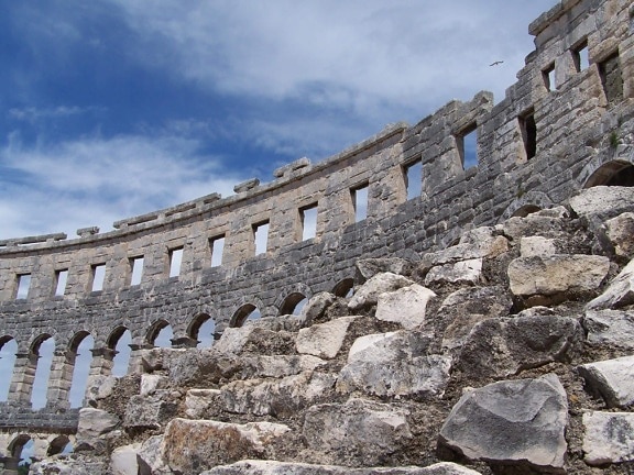 arsitektur, tua, Roma, Italia, wisata atraksi, kuno, arkeologi, batu, benteng, dinding