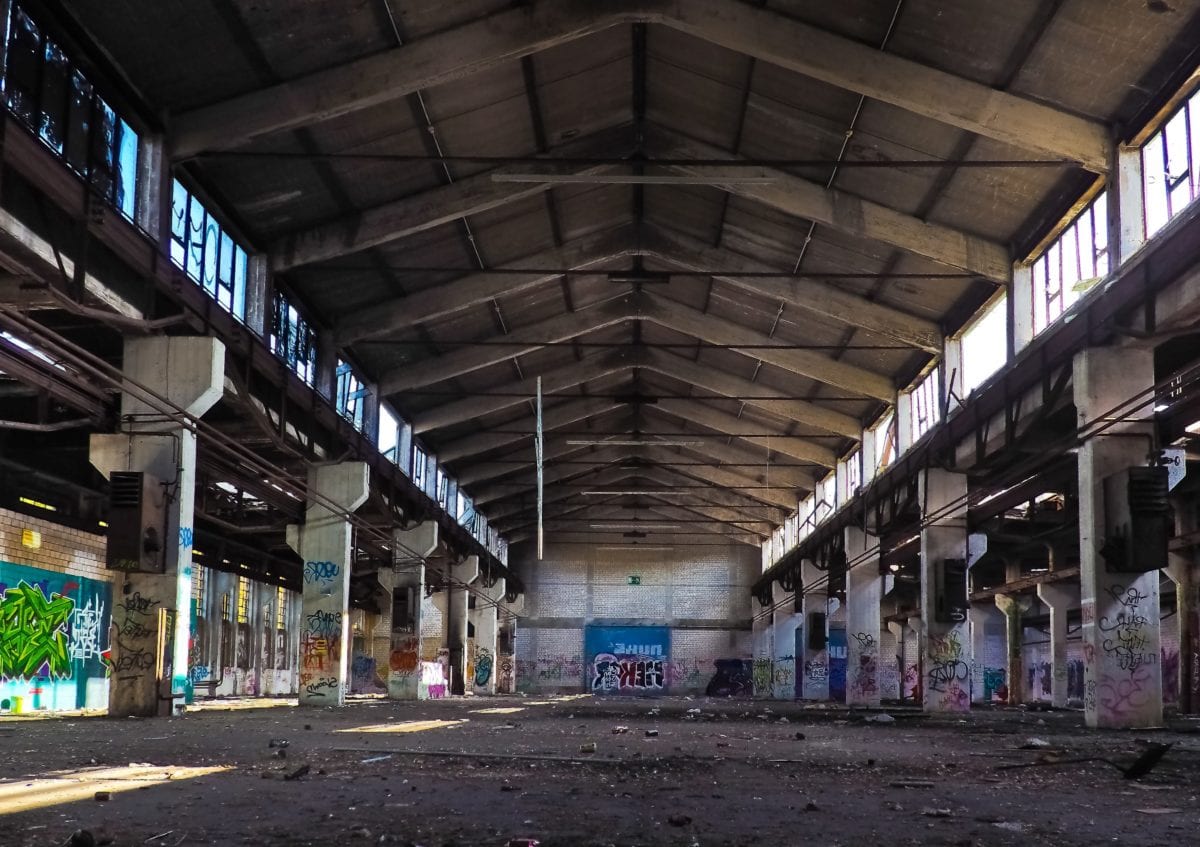 Fabrik, Arbeitsplatz, Graffiti, Halle, Architektur, Industrie, Lager