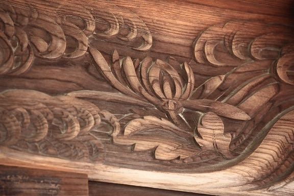 decoración, diseño, madera, arte, madera, madera, escultura, textura, marrón