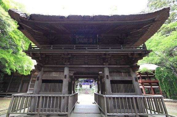 bois, Temple, architecture, extérieur, vieux, extérieur, Asie, Japon