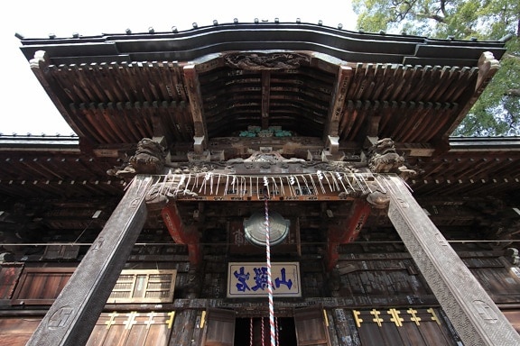 木材, 建筑, 屋顶, 寺庙, 亚洲, 日本, 宗教