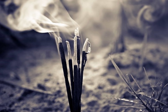 stick, smoke, warm, religion, ash