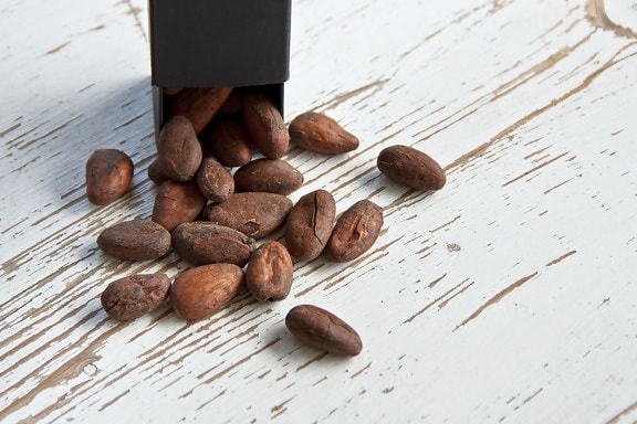 brown, coffee seed, organic, caffeine, nutrition, walnut, food