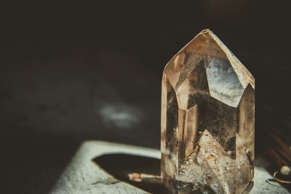 水晶、鉱物、反射、宝石類、贅沢、透明、影、明るさ