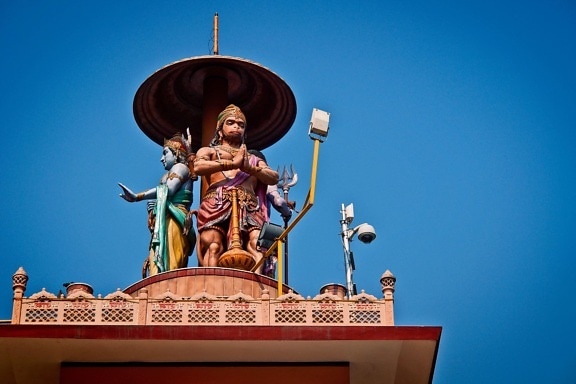 религия, статуя, скулптура, архитектура, Азия, синьо небе, сграда